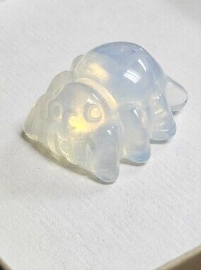 Opalite-esque Carved Bug/spider Figurine - Iridescent Blue White